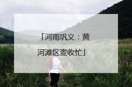 河南巩义：黄河滩区麦收忙