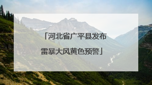 河北省广平县发布雷暴大风黄色预警