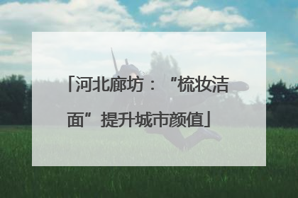 河北廊坊：“梳妆洁面”提升城市颜值