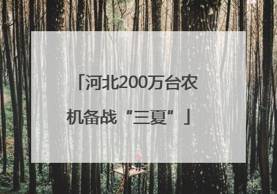 河北200万台农机备战“三夏”