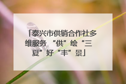 泰兴市供销合作社多维服务 “供”绘“三夏”好“丰”景