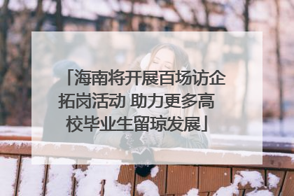 海南将开展百场访企拓岗活动 助力更多高校毕业生留琼发展