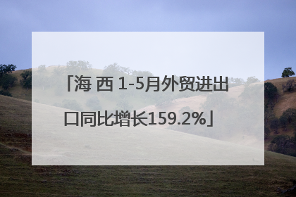 海 西 1-5月外贸进出口同比增长159.2%