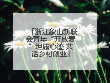 浙江象山新联会青年“开放麦”坦露心迹 共话乡村创业