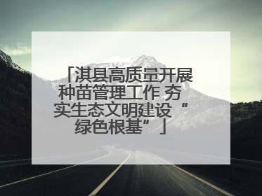 淇县高质量开展种苗管理工作 夯实生态文明建设“绿色根基”