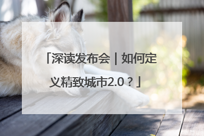 深读发布会｜如何定义精致城市2.0？