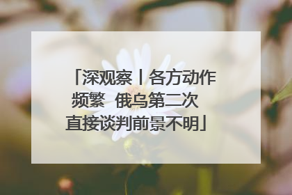 深观察丨各方动作频繁  俄乌第二次直接谈判前景不明