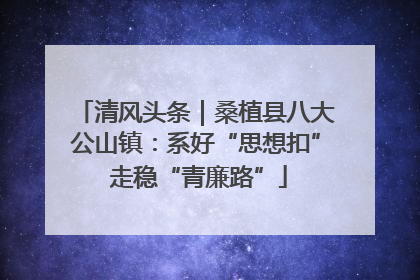 清风头条｜桑植县八大公山镇：系好“思想扣” 走稳“青廉路”