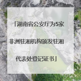 湖南省公安厅为5家非洲驻湘机构颁发驻湘代表处登记证书