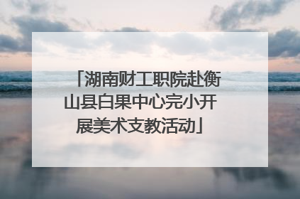 湖南财工职院赴衡山县白果中心完小开展美术支教活动
