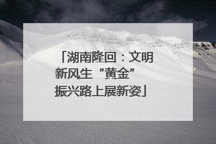 湖南隆回：文明新风生“黄金” 振兴路上展新姿