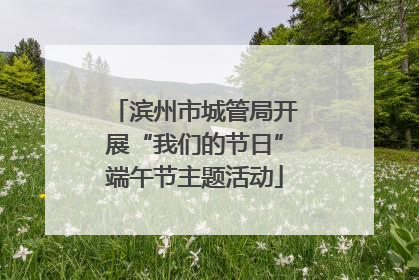 滨州市城管局开展“我们的节日”端午节主题活动
