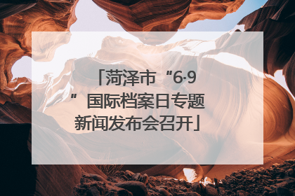 菏泽市“6·9”国际档案日专题新闻发布会召开