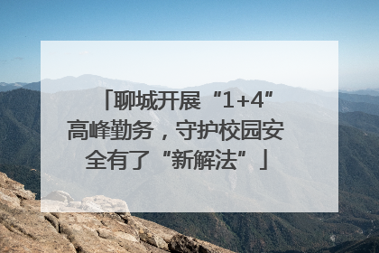 聊城开展“1+4”高峰勤务，守护校园安全有了“新解法”
