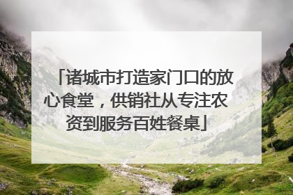 诸城市打造家门口的放心食堂，供销社从专注农资到服务百姓餐桌
