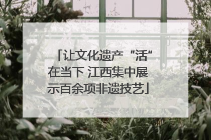 让文化遗产“活”在当下 江西集中展示百余项非遗技艺