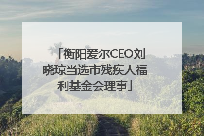 衡阳爱尔CEO刘晓琼当选市残疾人福利基金会理事