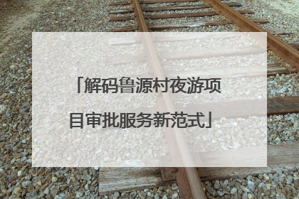 解码鲁源村夜游项目审批服务新范式