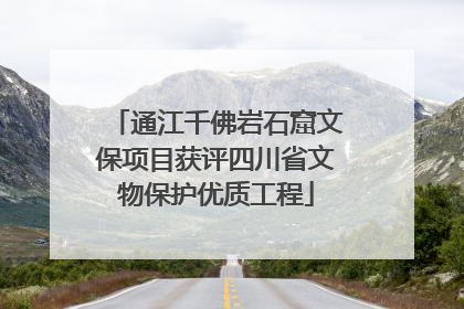 通江千佛岩石窟文保项目获评四川省文物保护优质工程