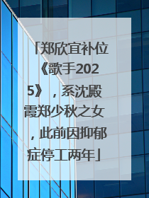 郑欣宜补位《歌手2025》，系沈殿霞郑少秋之女，此前因抑郁症停工两年