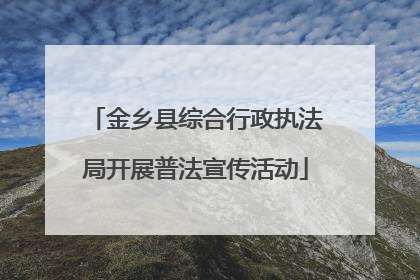 金乡县综合行政执法局开展普法宣传活动