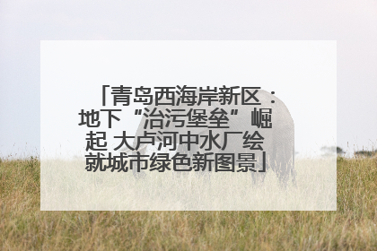 青岛西海岸新区：地下“治污堡垒”崛起 大卢河中水厂绘就城市绿色新图景