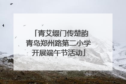 青艾缀门传楚韵 青岛郑州路第二小学开展端午节活动