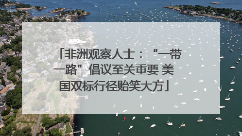 非洲观察人士：“一带一路”倡议至关重要 美国双标行径贻笑大方
