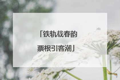 铁轨载春韵 票根引客潮