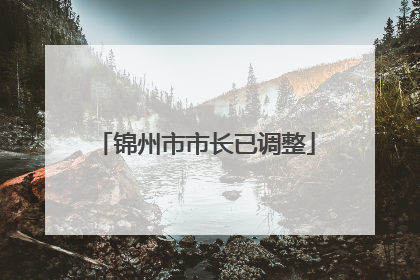 锦州市市长已调整