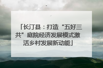 长汀县：打造“五好三共”庭院经济发展模式激活乡村发展新动能