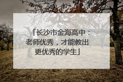 长沙市金海高中：老师优秀，才能教出更优秀的学生