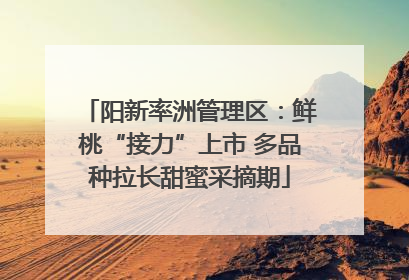 阳新率洲管理区：鲜桃“接力”上市 多品种拉长甜蜜采摘期