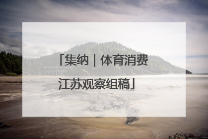 集纳｜体育消费江苏观察组稿