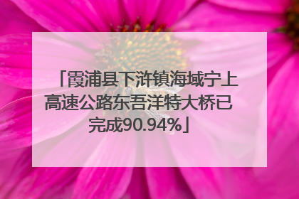 霞浦县下浒镇海域宁上高速公路东吾洋特大桥已完成90.94%