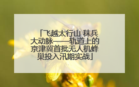 飞越太行山 秣兵大动脉——轨道上的京津冀首批无人机蜂巢投入汛期实战