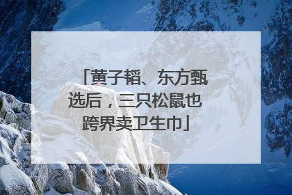 黄子韬、东方甄选后，三只松鼠也跨界卖卫生巾