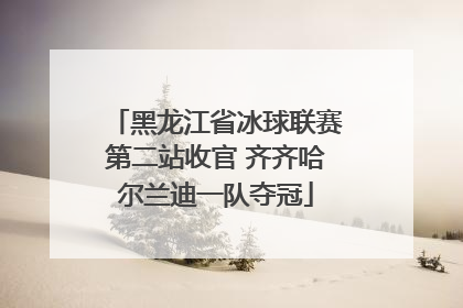 黑龙江省冰球联赛第二站收官 齐齐哈尔兰迪一队夺冠