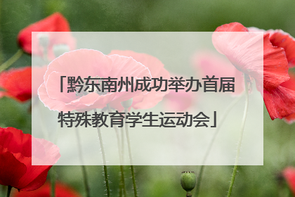黔东南州成功举办首届特殊教育学生运动会
