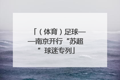 （体育）足球——南京开行“苏超”球迷专列
