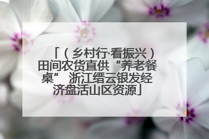（乡村行·看振兴）田间农货直供“养老餐桌” 浙江缙云银发经济盘活山区资源