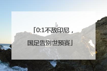 0:1不敌印尼，国足告别世预赛