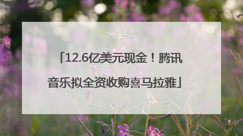 12.6亿美元现金！腾讯音乐拟全资收购喜马拉雅