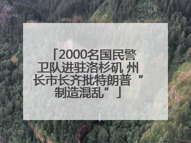 2000名国民警卫队进驻洛杉矶 州长市长齐批特朗普“制造混乱”