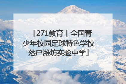 271教育丨全国青少年校园足球特色学校落户潍坊实验中学