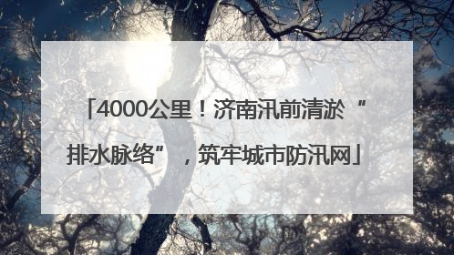 4000公里！济南汛前清淤“排水脉络”，筑牢城市防汛网