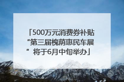 500万元消费券补贴 “第三届槐荫惠民车展”将于6月中旬举办