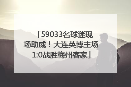 59033名球迷现场助威！大连英博主场1:0战胜梅州客家